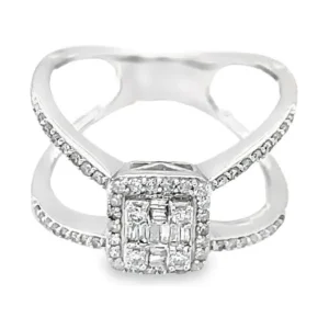 Cluster Diamond Split Ring