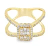 Diamond Cluster Split Ring