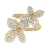 Diamond Floral Bypass Ring
