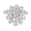 Diamond Cluster Floral Ring