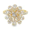 Floral Diamond Cluster Ring