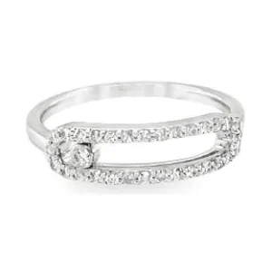 Safety Pin Diamond Ring