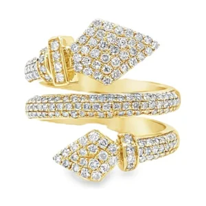 Diamond Bypass Snake Ring