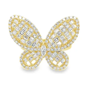 Diamond Butterfly Fashion Ring