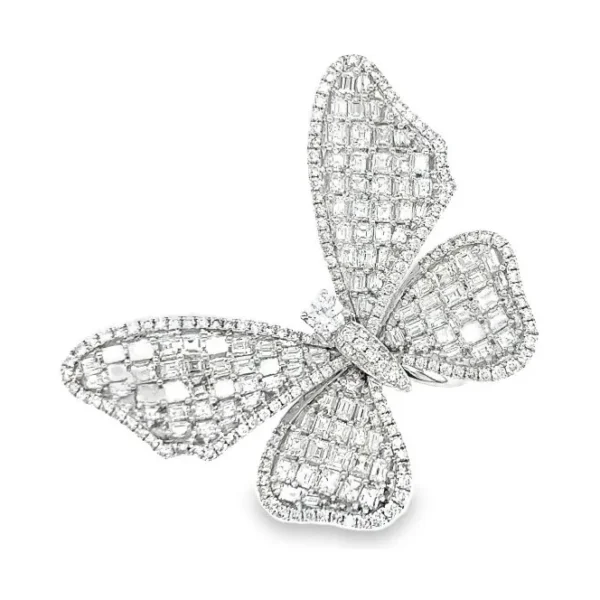 Diamond Butterfly Fashion Ring