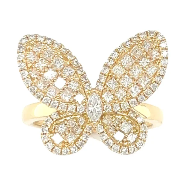 Diamond Butterfly Fashion Ring