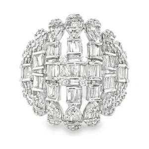Cluster Diamond Dome Ring