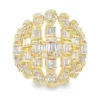 Baguette Diamond Cluster Ring