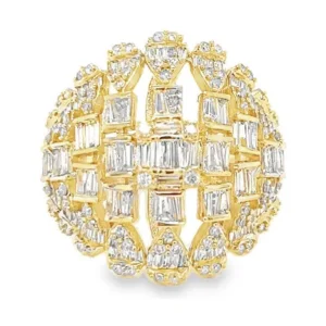 Baguette Diamond Cluster Ring