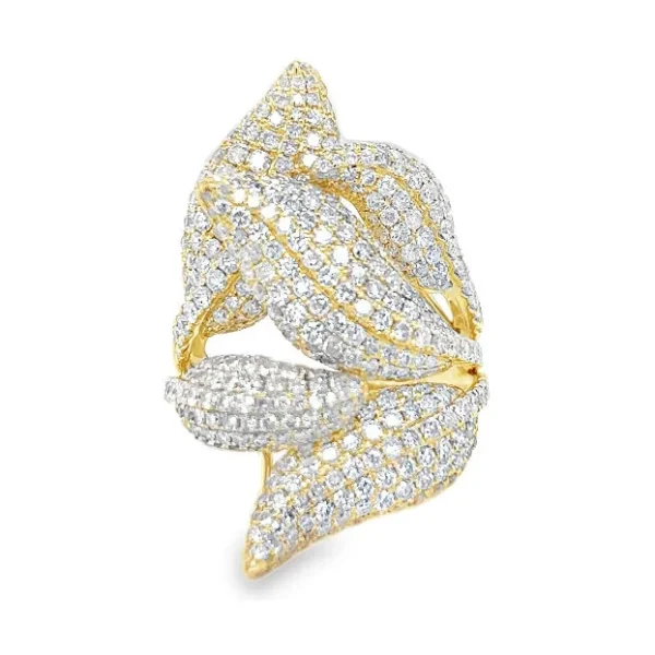 Pave Diamond Leaf Ring