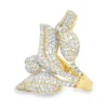 Pave Diamond Leaf Ring