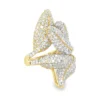 Pave Diamond Leaf Ring