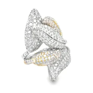 Diamond Leaf Motif Ring