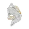 Diamond Leaf Motif Ring