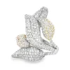 Diamond Leaf Motif Ring