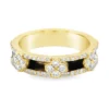Black Enamel Diamond Ring
