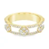 Floral Diamond Band Ring