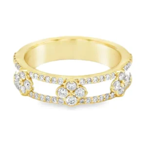 Floral Diamond Band Ring
