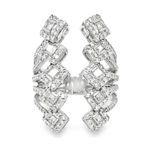 Geometric Diamond Fashion Ring