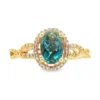 Oval Blue Gemstone Ring