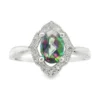 Mystic Topaz Diamond Ring