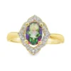Mystic Topaz Halo Ring