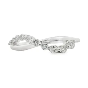 Curved Diamond Contour Ring