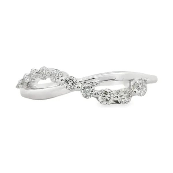 Curved Diamond Contour Ring