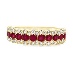 Ruby Diamond Band Ring
