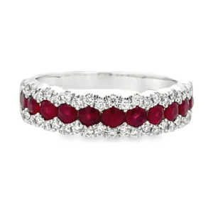 Ruby Diamond Band Ring