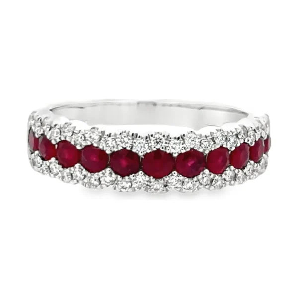 Ruby Diamond Band Ring