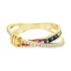 Crossover Color Stone Ring