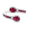 Pear Ruby Bypass Ring