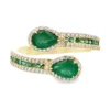Pear Emerald Bypass Ring