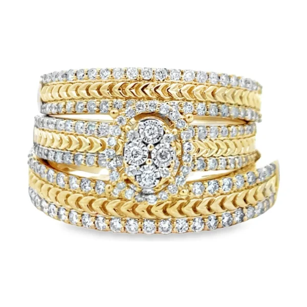 Cluster Diamond Band Ring