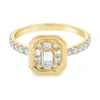 Emerald Cut Halo Ring