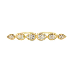Pear Motif Two Finger Ring