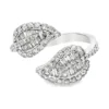 Diamond Leaf Bypass Ring