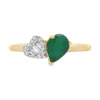Pear Emerald Diamond Ring