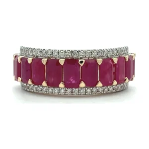 Emerald Cut Ruby Ring