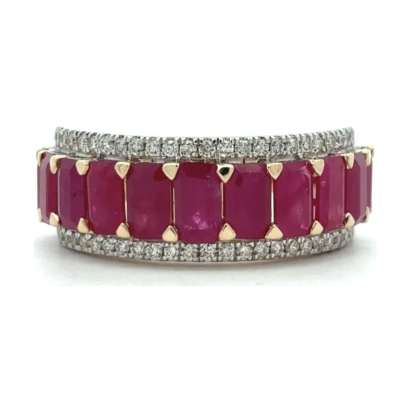 Emerald Cut Ruby Ring