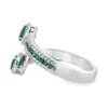 Pear Emerald Bypass Ring