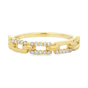 Chain Link Diamond Ring