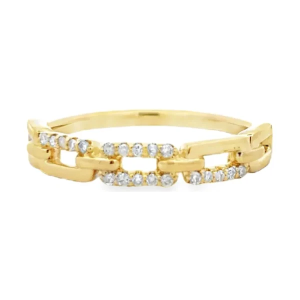 Chain Link Diamond Ring