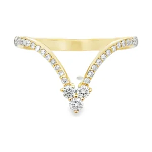 Chevron Diamond Fashion Ring
