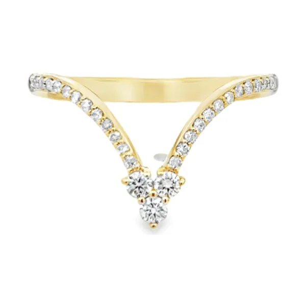 Chevron Diamond Fashion Ring