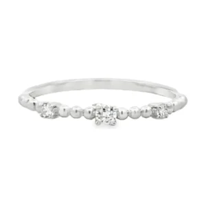 Beaded Diamond Band Ring