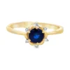 Sapphire Halo Gemstone Ring