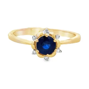 Sapphire Halo Gemstone Ring