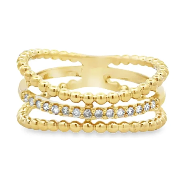 Beaded Multi Band Ring